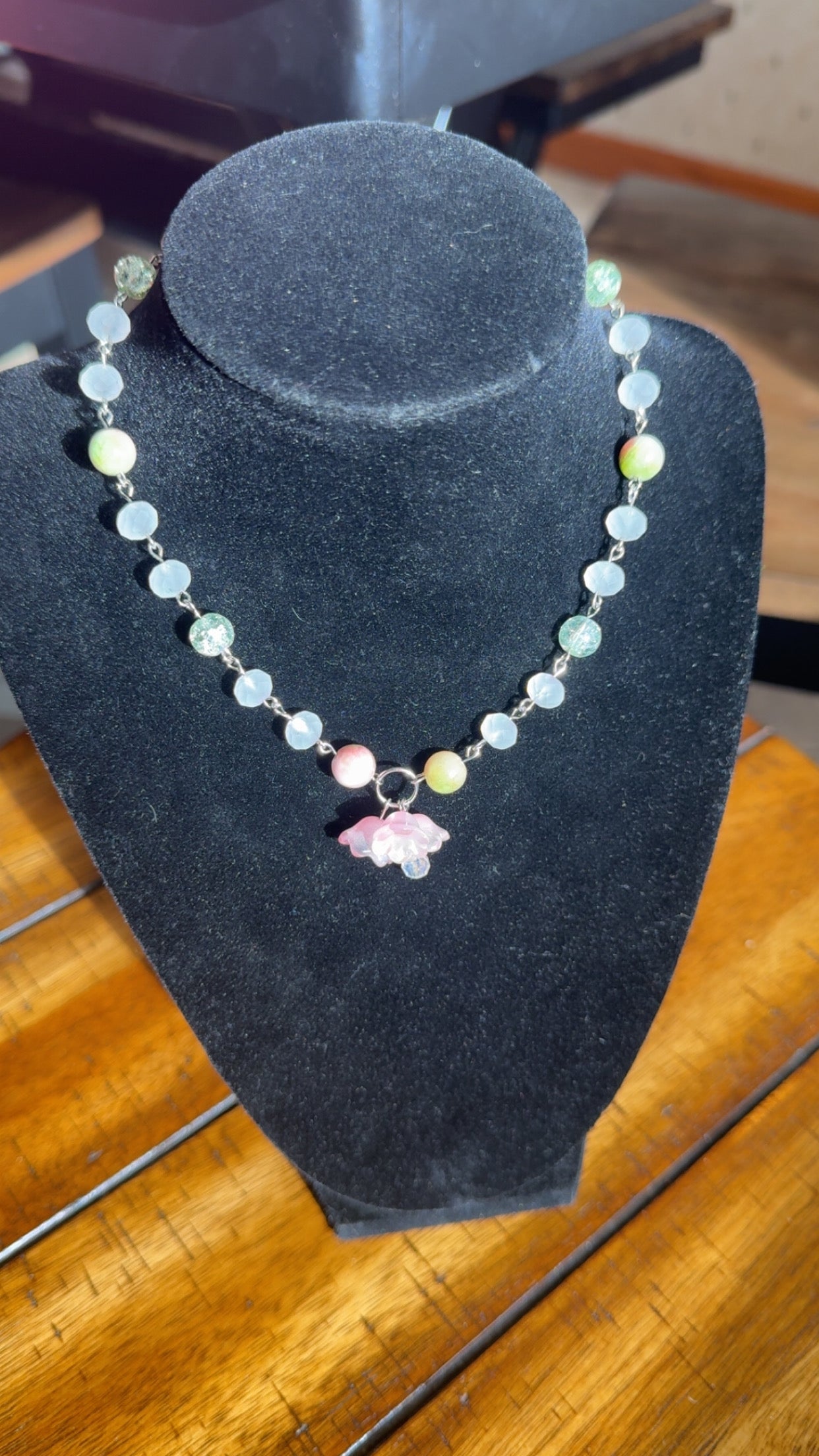 Pastel Flower Beaded necklace